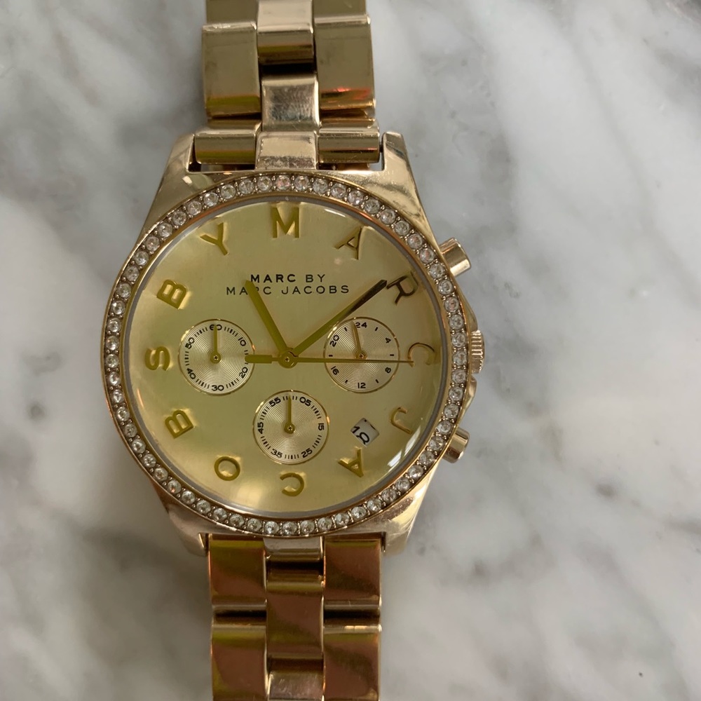 Marc by Marc Jacobs Gold Henry Glitz Watch